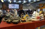 Palestinian youths display their designs during an exhibition at Al-shawwa theater in Gaza city on Dec. 6,2010.. Photo by Ashraf Amra