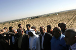Palestinian Minister of Agriculture, Mohammed al-Agha attend the opening ceremony of a new palmtrees farm with members of the Islamic Conference Organization delegation in the former Israeli settlements near the southern Gaza Strip town of Khan Younis on Dec. 1,2010. Photo by Abed Rahim Khatib