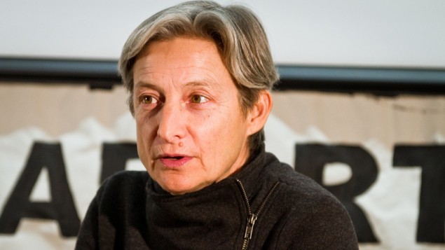Israel critic Judith Butler. (photo credit: CC-BY Andrew Rusk, flickr)